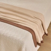 Плед с кантом  "LOUNGE", р-р: 150 х 200см, ТМ "Luxberry" цвет: льняной/мусс мокко