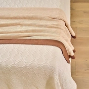 Плед с кантом  "LOUNGE", р-р: 150 х 200см, ТМ "Luxberry" цвет: льняной/мусс мокко