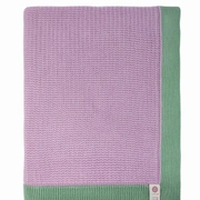 Плед с кантом  "TULIP", р-р: 150 х 200см, ТМ "Luxberry" цвет:фиалка/базилик