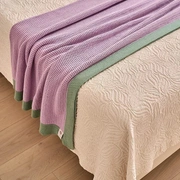 Плед с кантом  "TULIP", р-р: 150 х 200см, ТМ "Luxberry" цвет:фиалка/базилик