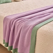 Плед с кантом  "TULIP", р-р: 150 х 200см, ТМ "Luxberry" цвет:фиалка/базилик