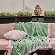 Плед с кантом  "TULIP", р-р: 150 х 200см, ТМ "Luxberry" цвет:базилик/фиалка