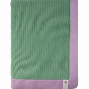 Плед с кантом  "TULIP", р-р: 150 х 200см, ТМ "Luxberry" цвет:базилик/фиалка