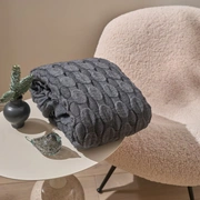 Плед c 3D эффектом "BUBBLES", р-р: 120 х 170см, ТМ "Luxberry", цвет: графитовый