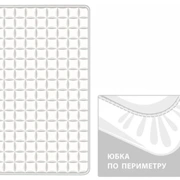 Наматрасник хлопковый КОТТОНИ с сетчатой юбкой, GERMAN GRASS (90x200)