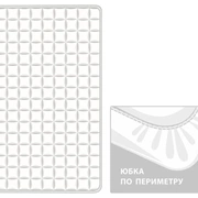 Наматрасник хлопковый непромокаемый ДРАЙСО с юбкой, GERMAN GRASS (90x200)