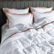 Наволочки НОБИЛИС белый с розовой отделкой 70x70 (2шт), GERMAN GRASS