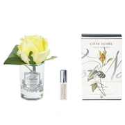 Бутон розы диффузор ROSE BUD yellow, желтый, прозрачная ваза, 1 спрей 5 мл