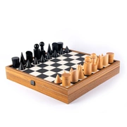CHESSШахматы в стиле Баухаус, 40х40см, дерево, поле эко-кожа