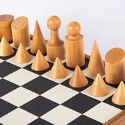 CHESSШахматы в стиле Баухаус, 40х40см, дерево, поле эко-кожа