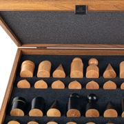 CHESSШахматы в стиле Баухаус, 40х40см, дерево, поле эко-кожа