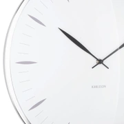 Часы настенные Karlsson LEAF, 40х40х4 см, белый, стекло, сталь, бесшумный механизм, батарейка 1x AA