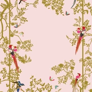 Herringbone Florals Pink & GoldКовер 274х183 ручной тафтинг, шерсть +тенсель, высота ворса 13 мм