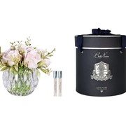 Round Summer Roses French pinkДиффузор букет роз, розовый, круглая рифленая ваза, спрей 10 мл*2шт