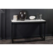 Black console white marble Консоль 130х40 Н 84 см, дерево, белый мрамор