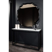 Black console white marble Консоль 130х40 Н 84 см, дерево, белый мрамор