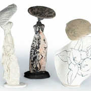 DRAPEEФигура женщины, керамика, японская техника Raku, 30 см