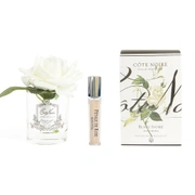 Роза-диффузор FRENCH ROSE ivory, слоновая кость, прозрачная ваза, 1 спрей 10мл