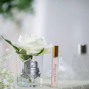 Роза-диффузор FRENCH ROSE ivory, слоновая кость, прозрачная ваза, 1 спрей 10мл