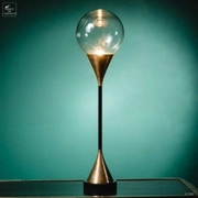 Ball lampЛампа настольная, диам 20 Н75 см, Е27, металл, стекло