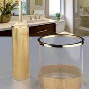 Ершик Cre Art Bath England, диам 8 H.36 , латунь, покрытие золото 24к