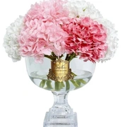 Provence Hydrangea BouquetБукет гортензий, розовый, 2 спрея по 10 мл, H.45 золотой декор