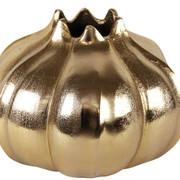POMEGRANATE VASE . Ваза в форме граната, металл , цвет золото H: 18 cm | W: 26 cm | D: 26 cm