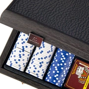 POKER SETНабор для покера (карты 300 шт ) 39х22 см, дерево, черная эко-кожа