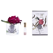 Роза-диффузор FRENCH ROSE carmine red, красный, прозрачная ваза, 1 спрей 10 мл