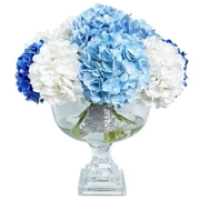Provence Hydrangea BouquetБукет гортензий, голубой, 2 спрея по 10 мл, H.45 серебряный декор