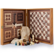Chess/Backgammon/Ludo/Snakes Шахматы/нарды/лудо/змеи , футляр из орехового дерева