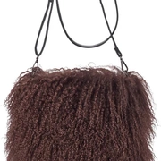 JASMIN BAG Coffee Bean Сумка-муфта коричневый 19/26, козий мех 30/40