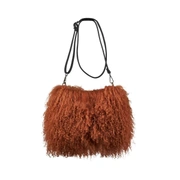 JASMIN BAG Coffee Bean Сумка-муфта коричневый 19/26, козий мех 30/40