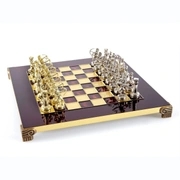 Luxury Archers ChessШахматы, лучники, красный, золото с серебром, 28х28 см, металл