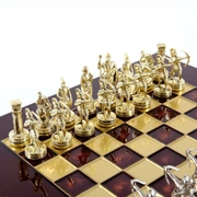 Luxury Archers ChessШахматы, лучники, красный, золото с серебром, 28х28 см, металл
