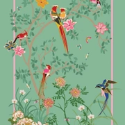 Birdsong JadeКовер 274х183 ручной тафтинг, шерсть +тенсель, высота ворса 13 мм