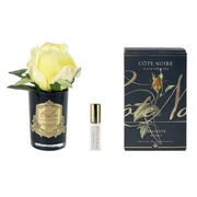 Бутон розы диффузор ROSE BUD yellow желтый, черная ваза, 1 спрей 5 мл