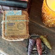CONES D'INCENSE Конусы ароматические для зажигания набор 6 шт, лаванда, роза, розмарин, латунная под