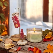 CONES D'INCENSE Конусы ароматические для зажигания набор 6 шт, лаванда, роза, розмарин, латунная под