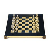 CLASSIC METAL CHESSШахматы классические, 28х28 см, золото с серебром, синий, металл
