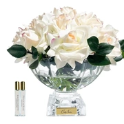 French rose centrepiece blush goldДиффузор-букет роз, белый, 2 спрея по 10 мл, золотой декор 33х33
