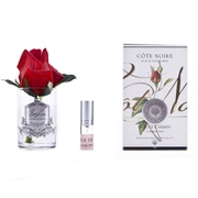 Бутон розы диффузор ROSE BUD carmine red , красный, прозрачная ваза, 1 спрей 5мл