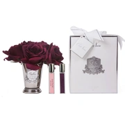 SEVEN ROSE Carmine red Букет роз цвет красный , ваза металл, 2 спрея ВхШхД 21х17х17 см