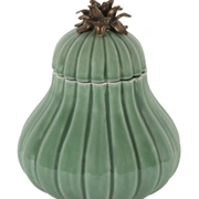 BOX PUMPKIN GREENШкатулка зеленая в форме тыквы, фарфор, бронза H: 23 cm | W: 18 cm | D: 18 cm