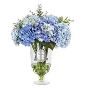 Grand Summer Hydrangeas Blue Букет гортензий, голубой, серебряный декор, 2 спрея по 5 мл