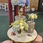 Grand Summer Hydrangeas Blue Букет гортензий, голубой, серебряный декор, 2 спрея по 5 мл