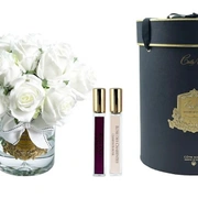 GRAND ROSE BUDS BOUQUETБольшой букет из бутонов роз, 2 спрея по 10 мл, белый, золотой декор