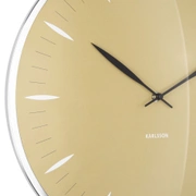 Часы настенные Karlsson LEAF, 40х40х4 см, желтый, стекло, сталь, бесшумный механизм, батарейка 1x A