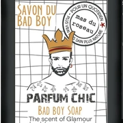 BAD BOY Набор для мужчин мыло 100гр, парфюмированный спрей для тела CHIC 100 мл, подставка для мыла