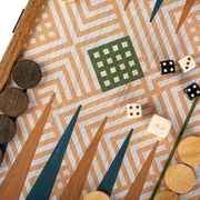 Chess/Backgammon/Ludo/Snakes Шахматы/нарды/лудо/змеи , цвет зеленый с синим, футляр дерево орех,